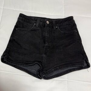 BDG Women's Black Jean Shorts- Pin Up Super High Rise